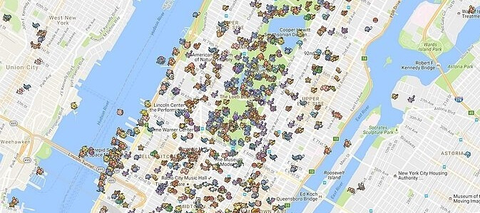 Here's a Map of All the 'Pokémon Go' Gyms in NYC